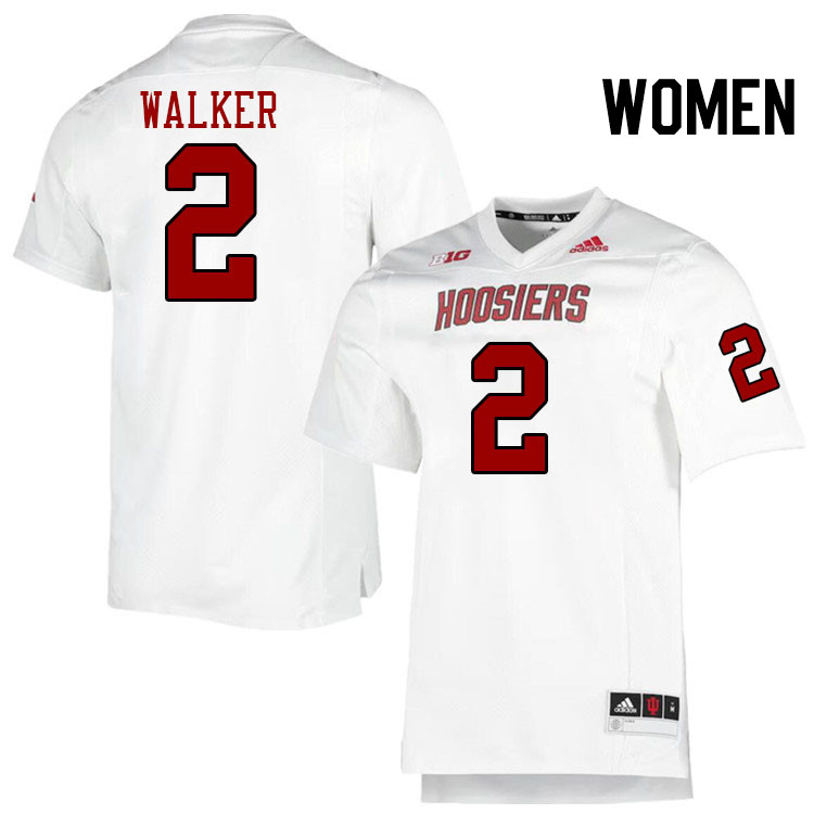 Women #2 Jailin Walker Indiana Hoosiers College Football Jerseys Stitched-Retro White